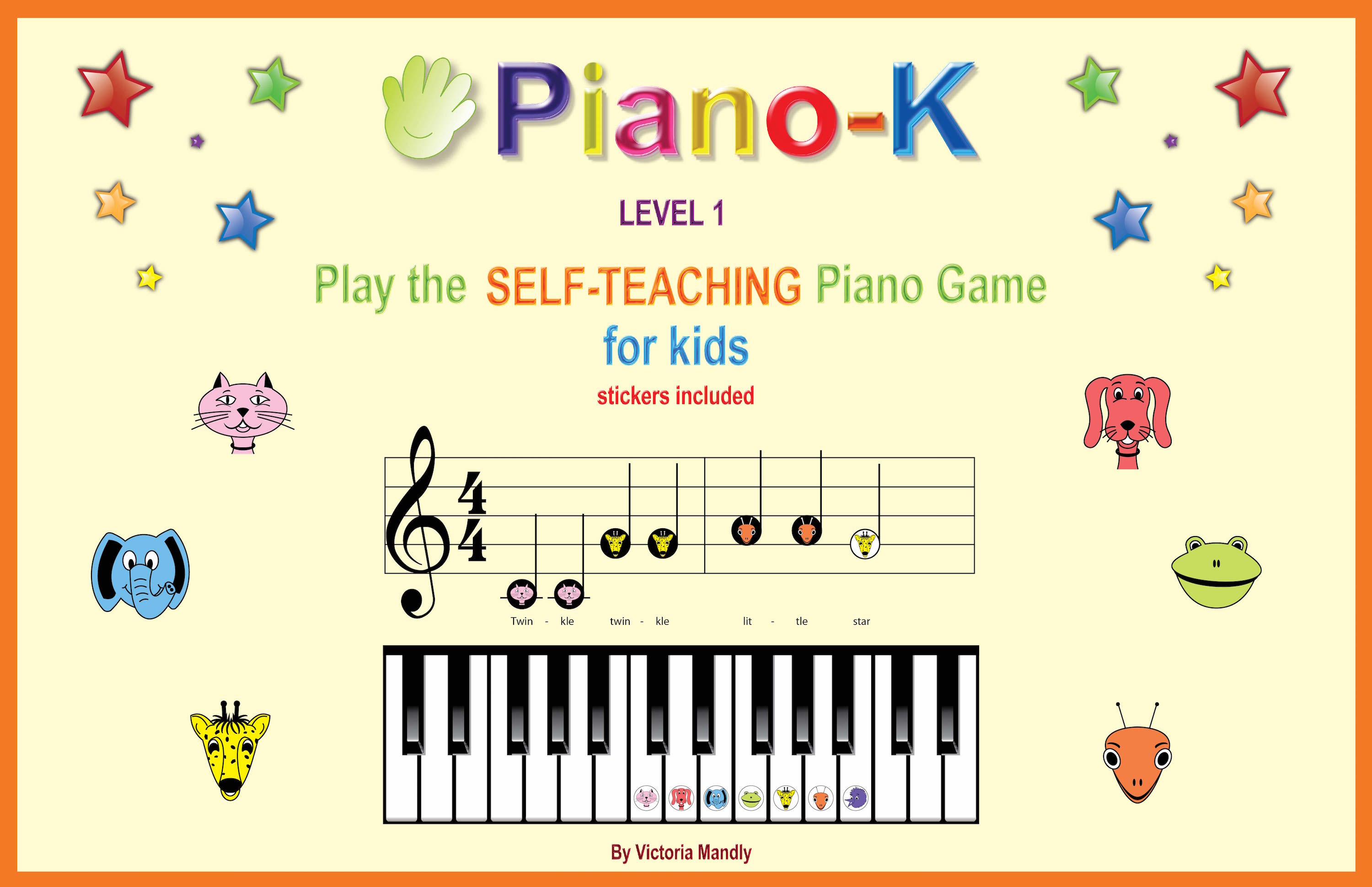 Piano-K Level 1 self-teaching piano game for kids book cover